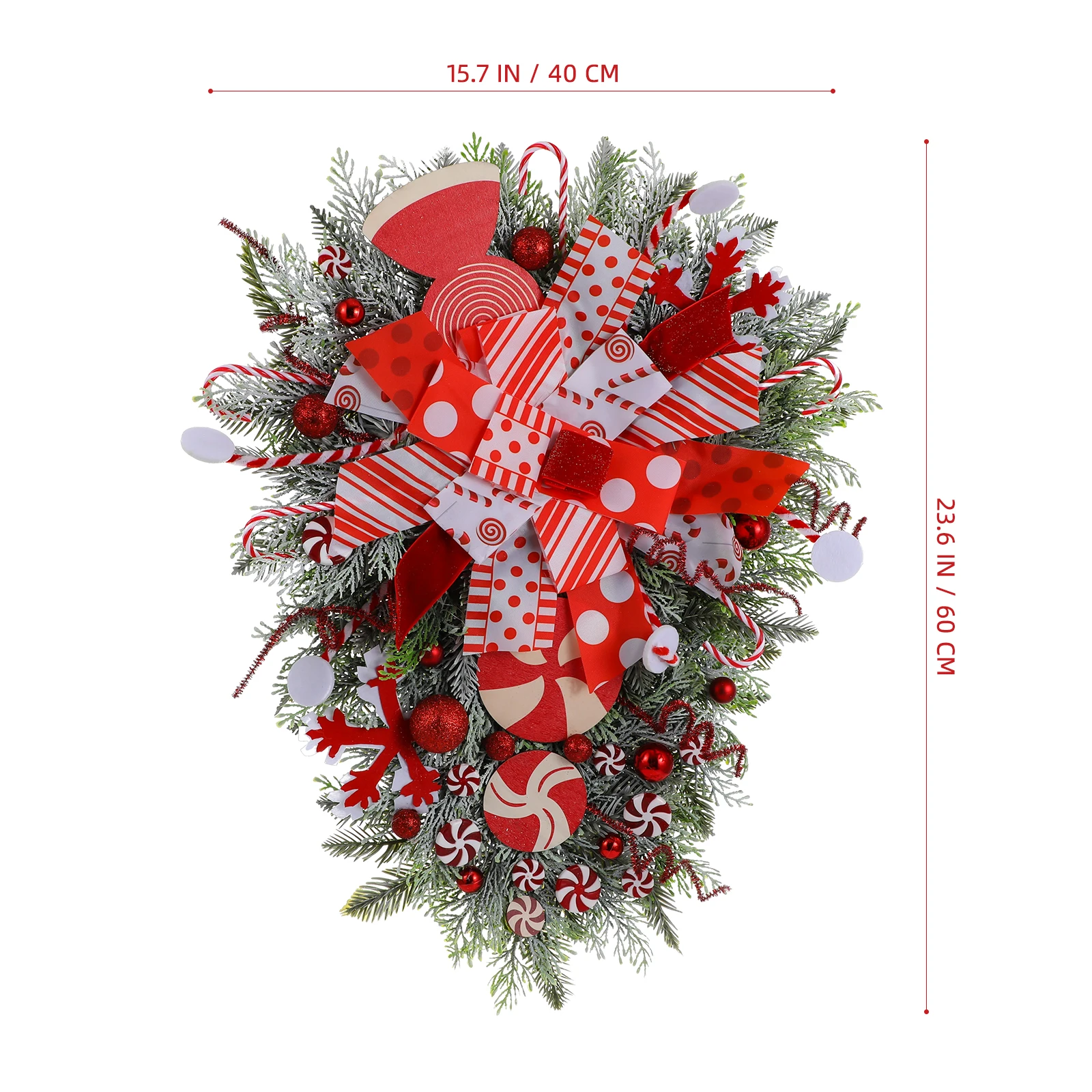 إكليل باب عيد الميلاد رأسًا على عقب شجرة قلادة معلقة على الحائط ديكور عيد الميلاد البلاستيك احتفالي مكتب المنزل #3