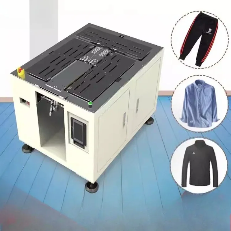 

Clothing packaging machine, automatic t-shirt clothes bagging machine, pants and tops, small folding machine