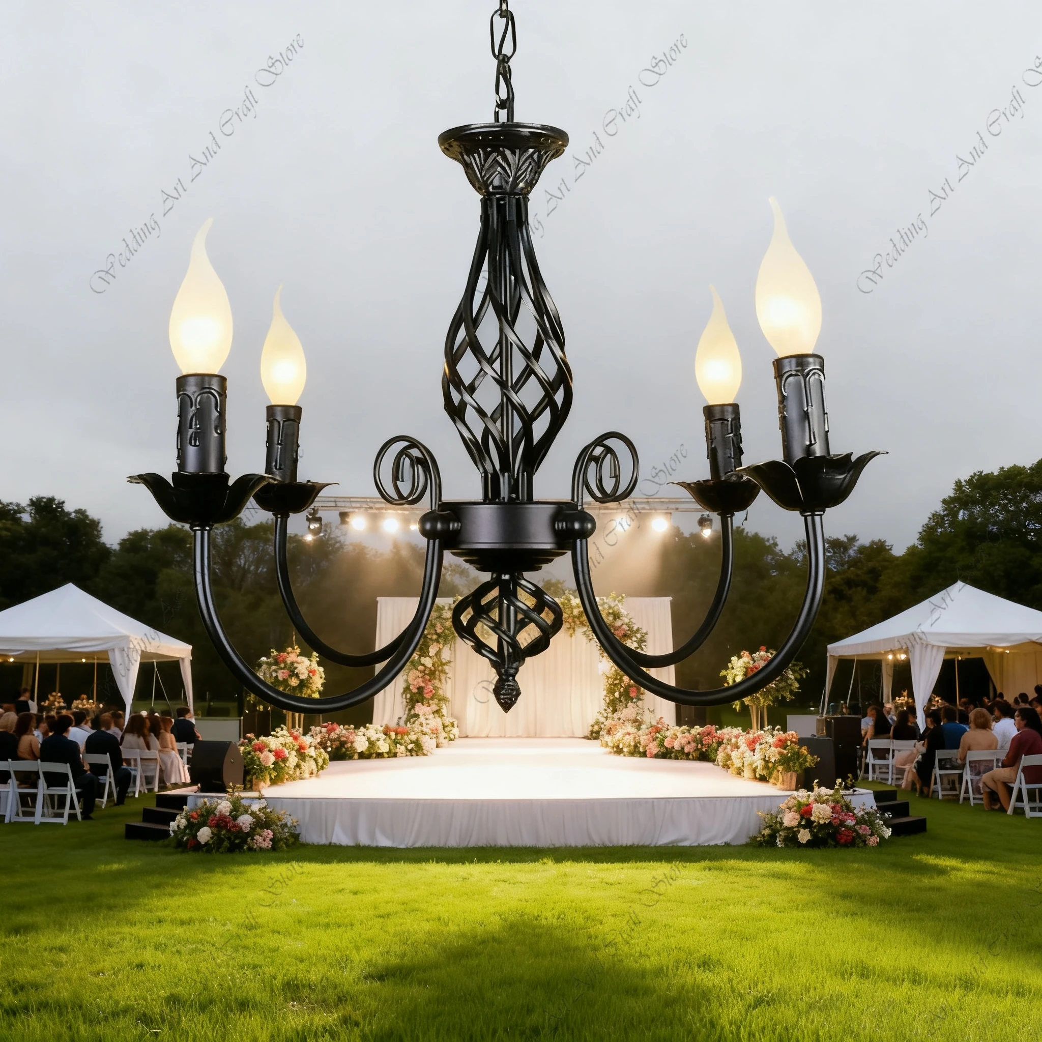 

4 шт. f30 классический американский стиль медная железная свеча люстра для свадебного ресторана подвесные подвесные светильники ivy253