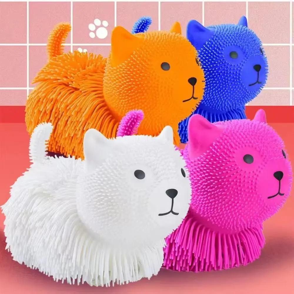 

Long Haired Vent Squeezing Toys Big Size Dog Cute Animal Squeezing Toy Soft Random Color 3D Sensory Toy Office Workers