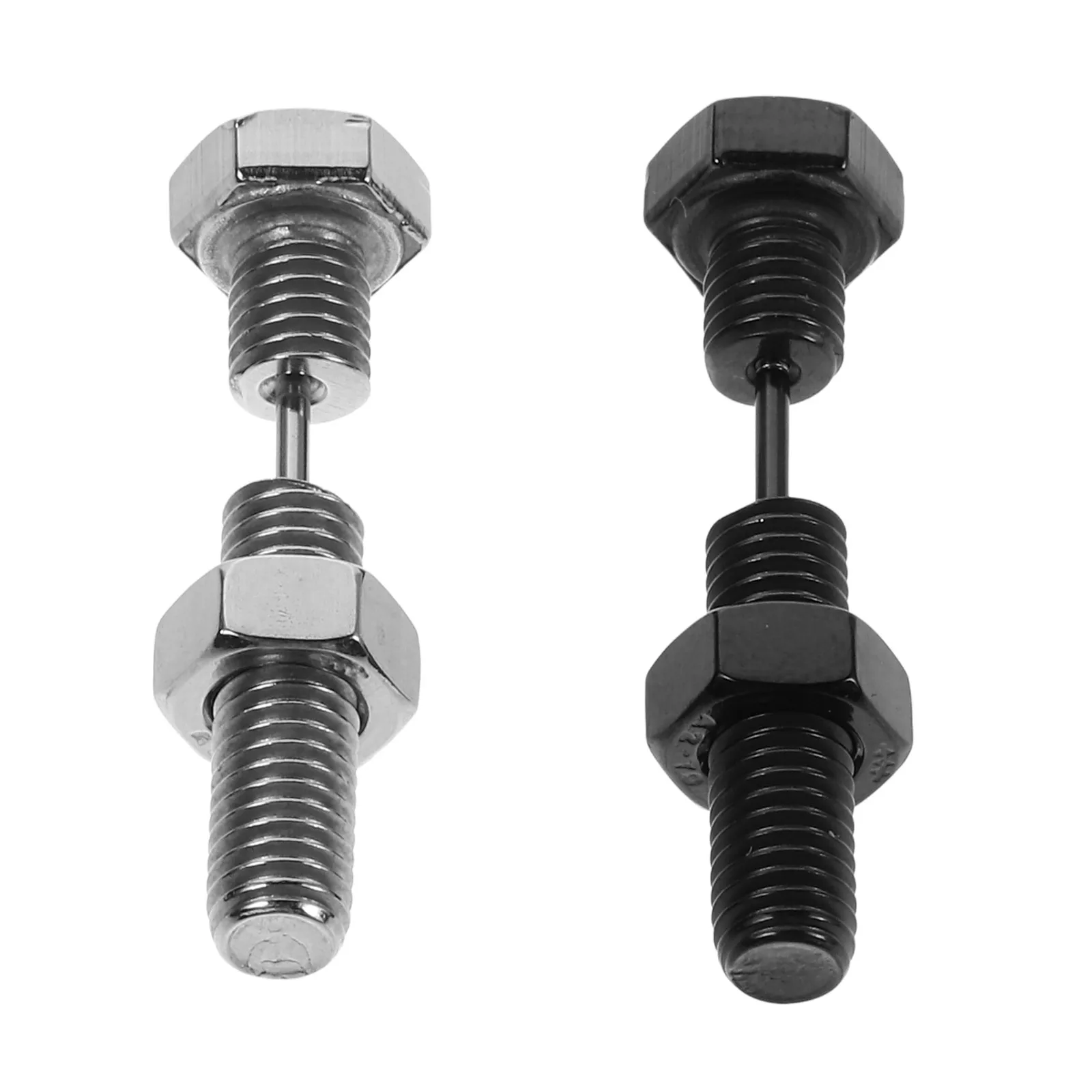 

2 pcs Ear Studs Titanium Steel Screw-On Punk Spike Earrings For Halloween Gothic Jewelry Cartilage Tragus Body Piercing Unisex