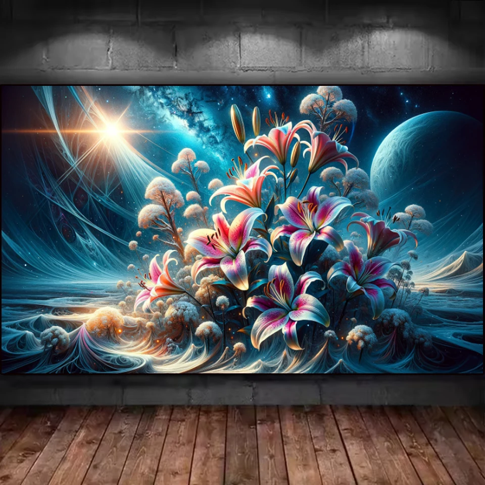 

Full Diamond Painting New 2026 Flowers Lily Art Diamond Mosaic Embroidery Wall Craft Kit Home Decoration Cross Stitch