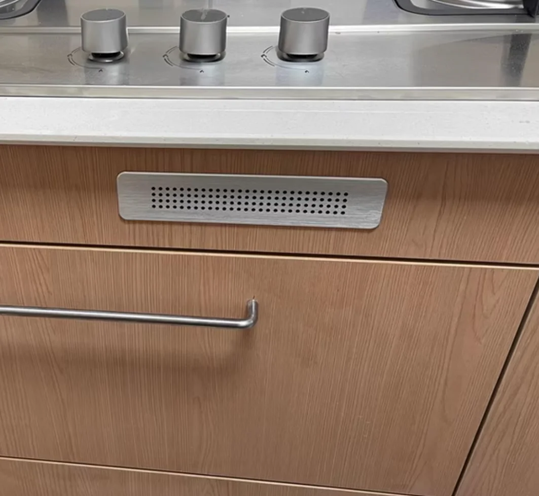 1Pc Aluminum Rectangular Furniture Air Grille Ventilation Cover With Small Round Holes Pattern For Closet Cupboard