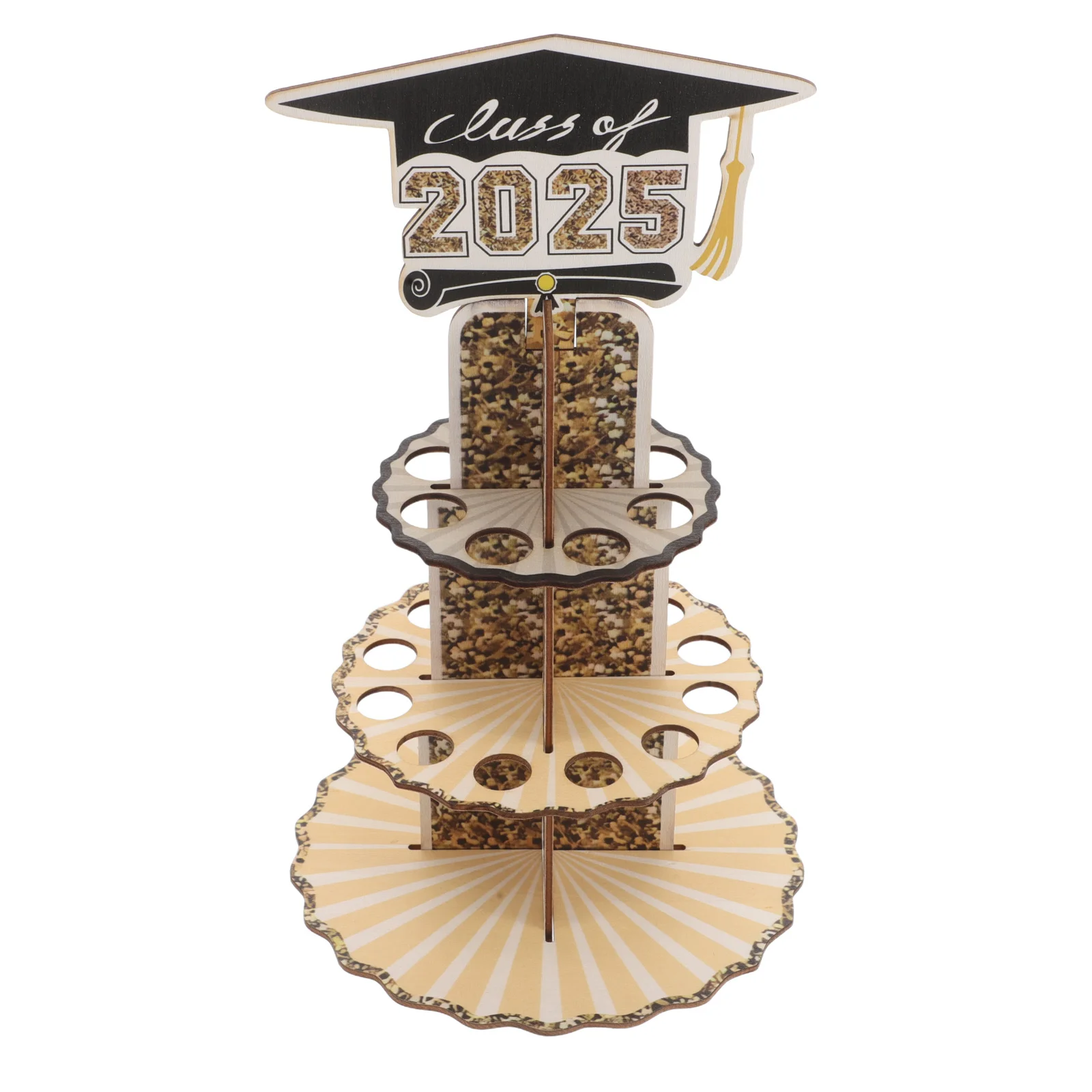 

Graduation Money Holder Wooden Double-Layer Class of 2025 Cash Organizer Portable Graduation Party Supplies Decorative Present