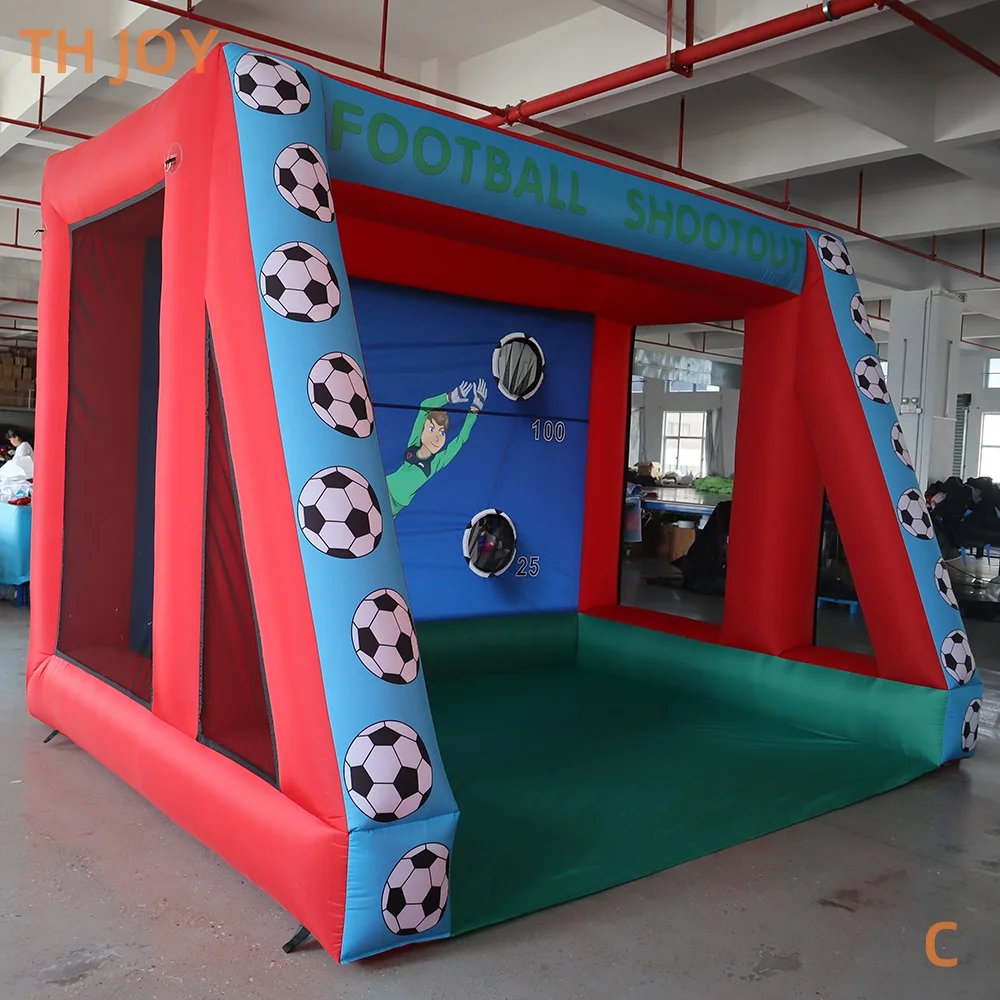 

4x3 м надувные футбольные ворота для спорта на открытом воздухе, надувные футбольные игры, футбольная стрельба, мишень