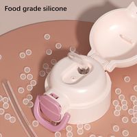 Portable 500ML Double Drink Vacuum Flasks 316 Stainless Steel With Straw Thermal Mug Leak-proof Double Drink Water Bottle Water