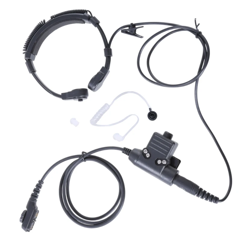 Air Acoustics Tube Earpiece Throat Mic Air Tube Earpiece Headsets PTT Mic Adapter for PD780 PT580H PD780G