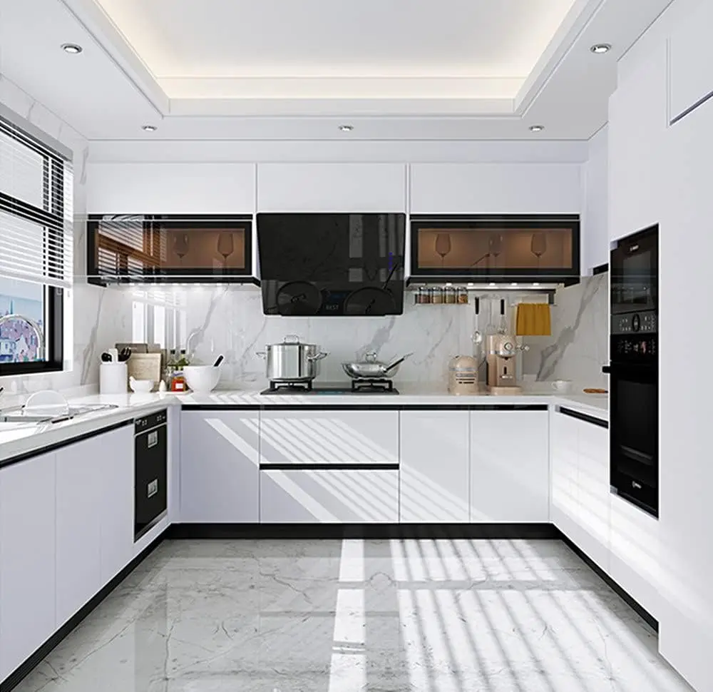 ورق جدران فينيل ذاتي اللصق مقاوم للماء باللون الأبيض غير اللامع بعرض 40 سم - ورق اتصال قابل للتقشير واللصق للجدران والأثاث وكابينة المطبخ