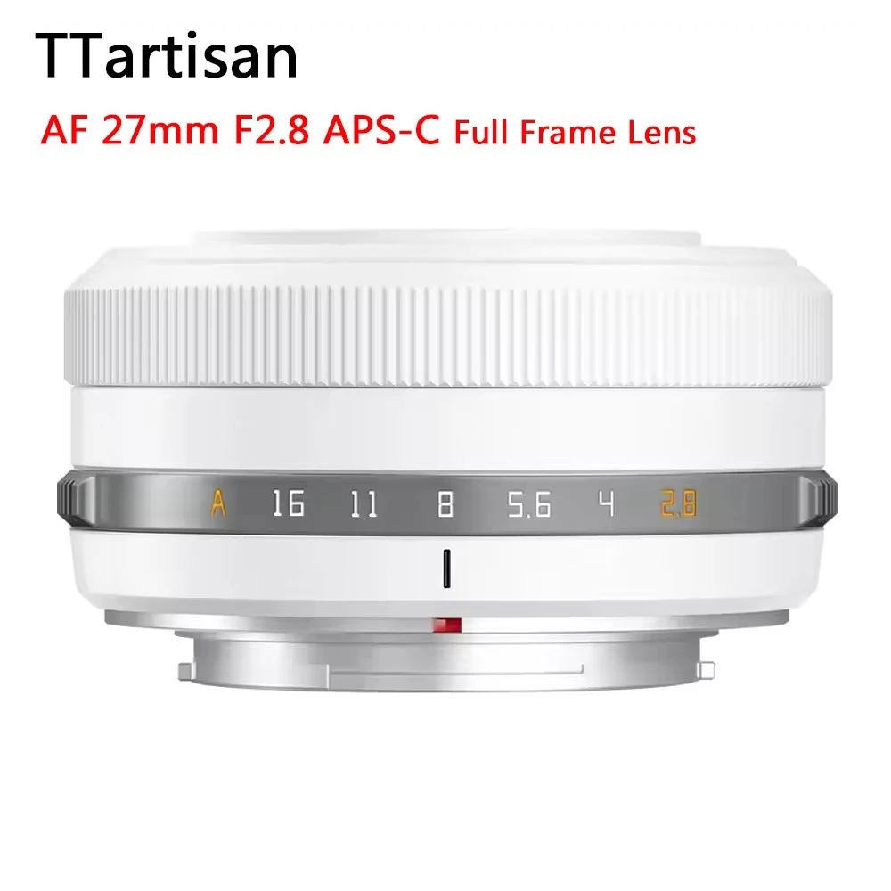 Limited Edition White TTArtisan AF 27mm F2.8 APS-C Full Frame AutoFocus Lens for Fuji XA7 XT30 XT100 XE4 Fujifilm Camera Lens