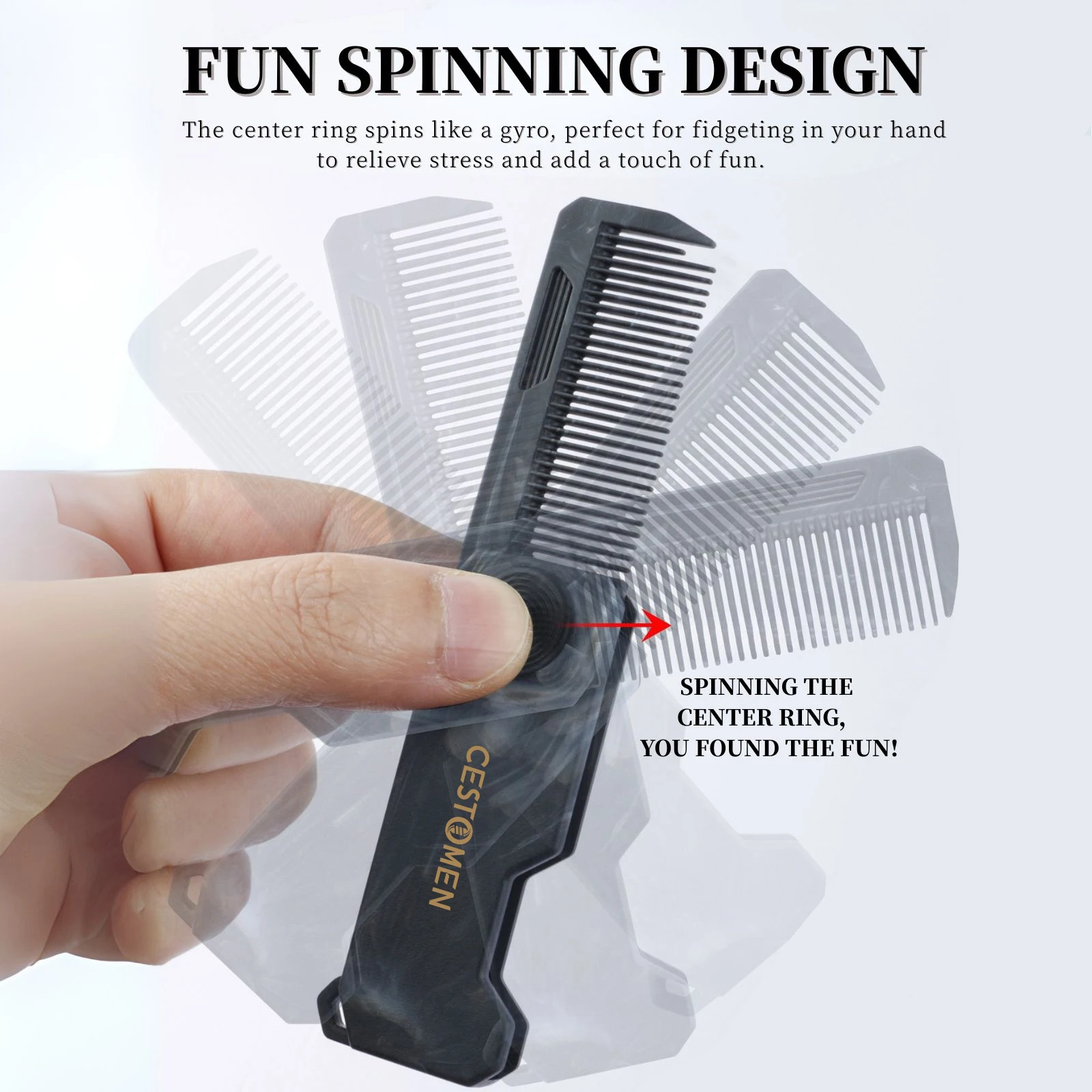 5 Stück 360 ° Professionelles Friseur-Styling-Kamm-Set, faltbarer Haarkamm, antistatische Pflegewerkzeuge für den Heim- und Salongebrauch – Detail 5