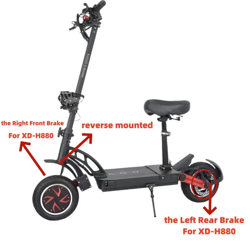 XOD Elektrofahrrad-Roller-Bremsen, wasserdicht, 2-polig, XD-H800/XD-H880, Abschaltung der Bremse für KuKirin G2, G2MAX, G3PRO, G4, M4, G5 – Detail 11