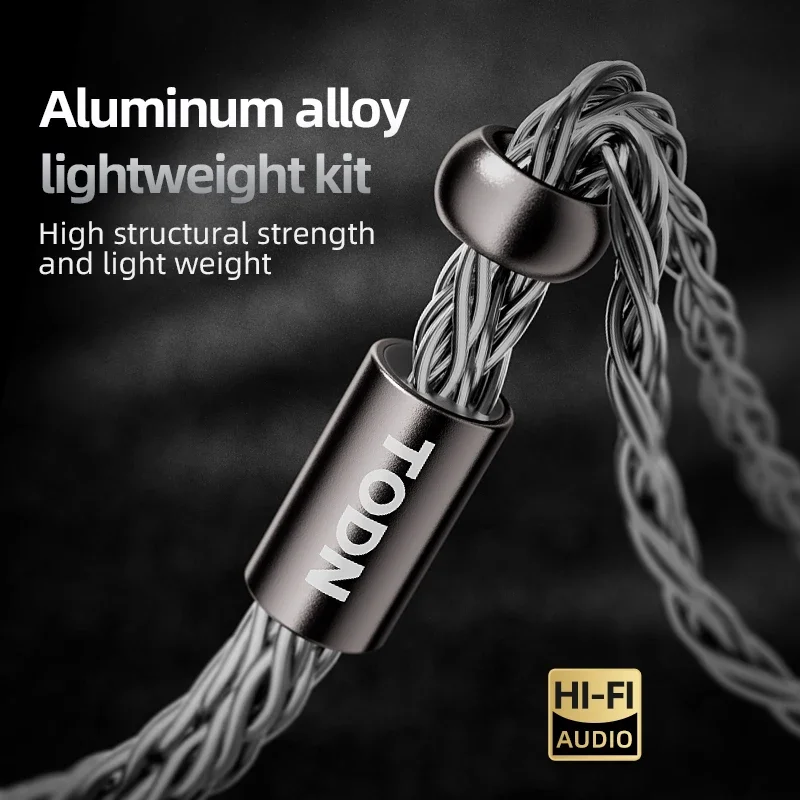 TODN-Cabo OCC Banhado a Prata para Carat, Tangzu, Fudu, HOLA, Zero, MK4, Substituir Fio, HiFi Audio, 2Pin, 4.4mm, 3.5mm, 16 Núcleo