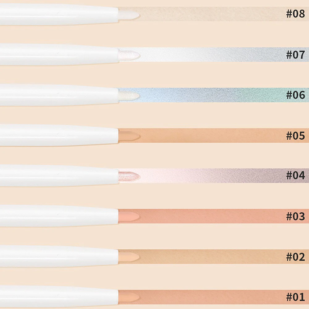 Private Label Highligter Pencil Custom Logo Brighten 2 in 1 Matte Pearlescent Fine Flash One-stroke Multi-purpose Natural Makeup