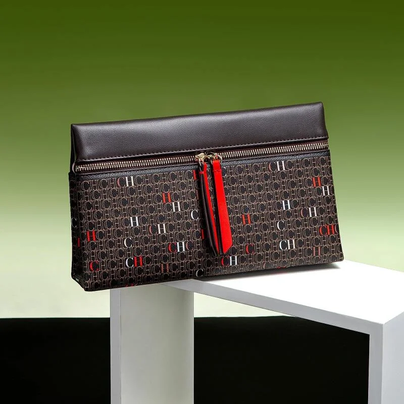 

CH Casual PVC Material Women's Shoulder Bag With Tassel Design Letter Printed Polo Vertical Bag Trendy Diagonal Shoulder Bag