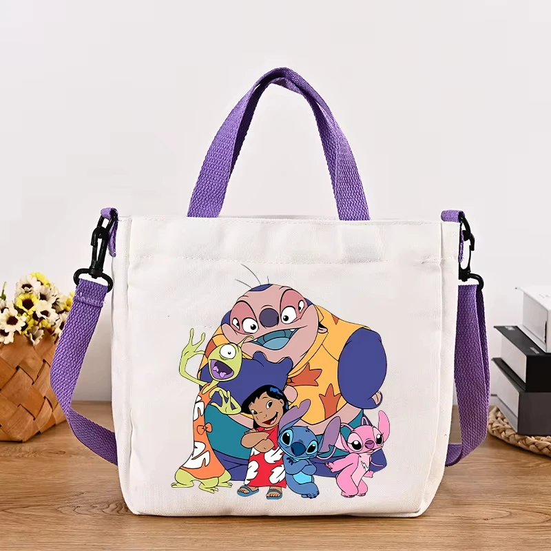 غرزة حقائب اليد حقيبة كتف واحدة حقائب كروسبودي الكرتون سعة كبيرة حزمة فتاة طالب قماش لطيف حمل حقيبة الطفل هدية #4