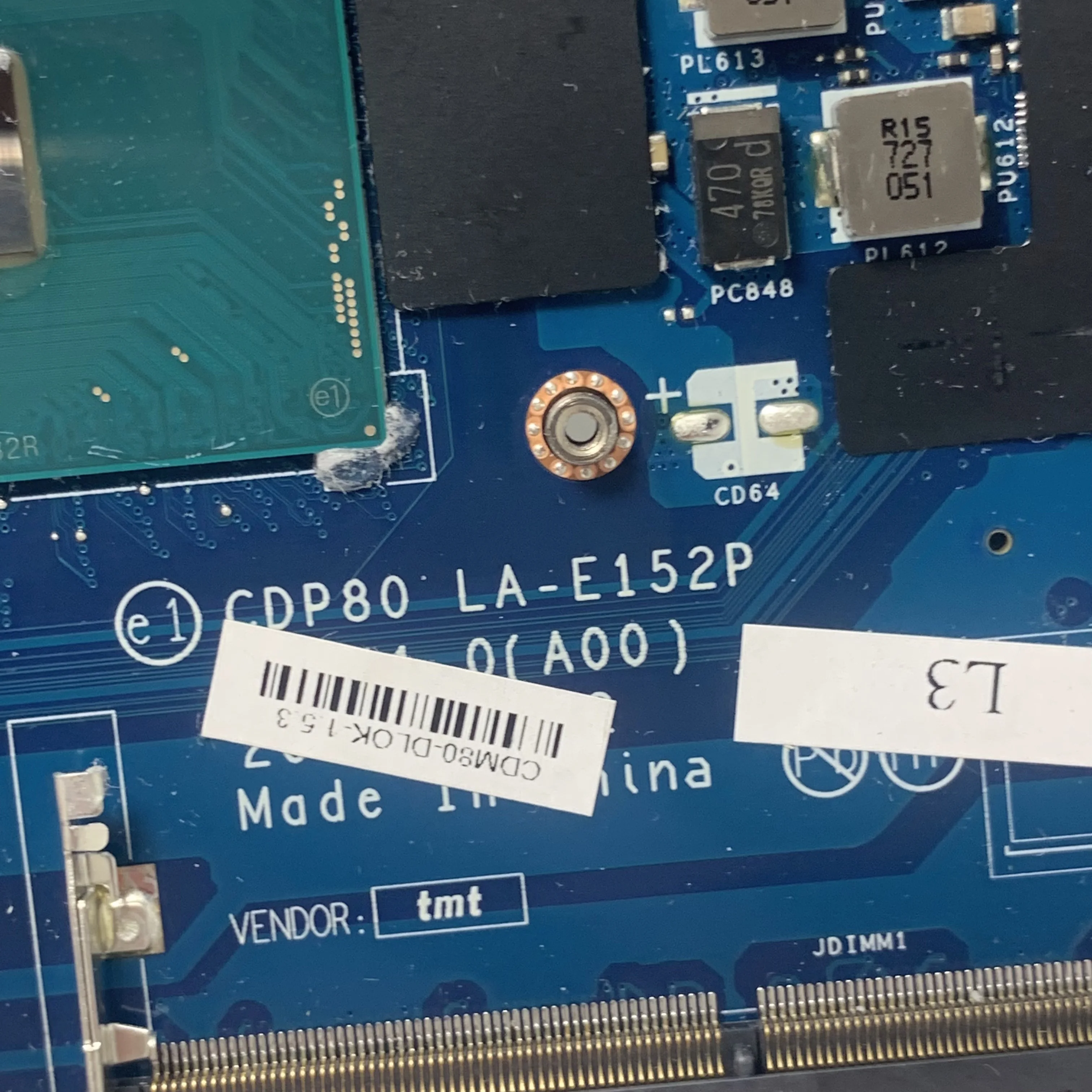 

Материнская плата 0C6666 C6666 CN-0C6666 CDP80 LA-E152P для ноутбука DELL 3520, материнская плата с процессором SR32R I5-7440HQ N17M-Q3-A2, 100% тестирование