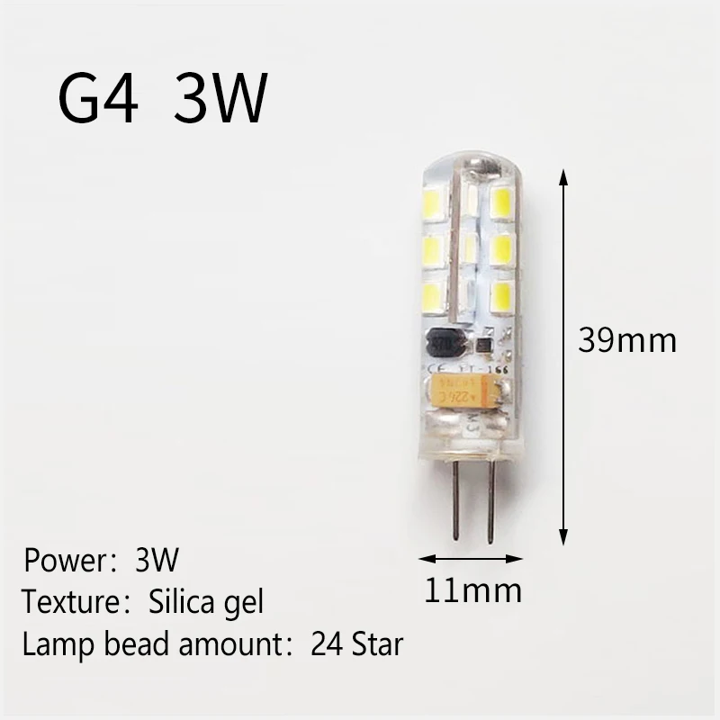 Mini G4 LED Lamp 3W 5W Bulb 12V 220V Candle Lights Replace Halogen for Chandelier Spotlight