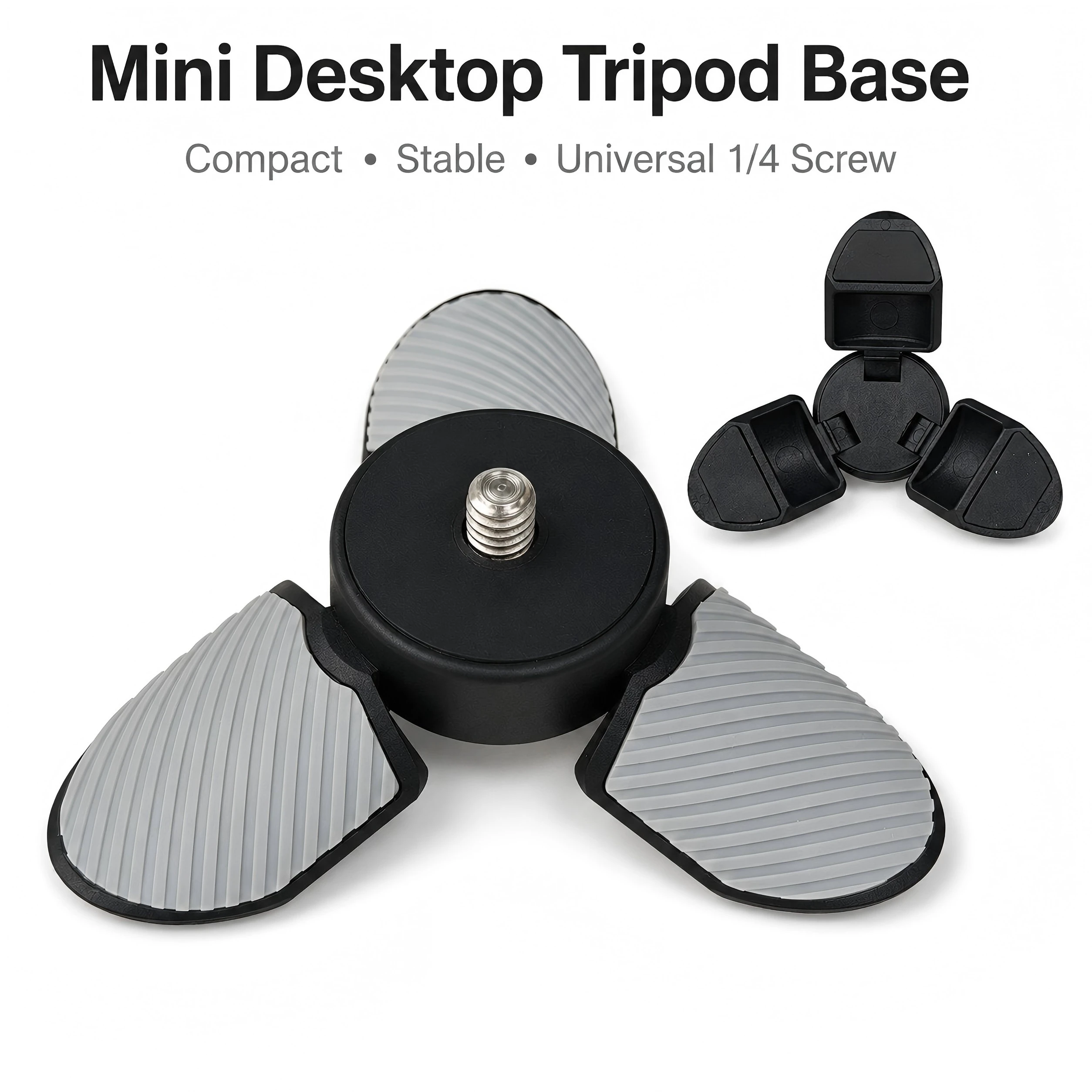 Mini Portable Tripod for DJI Osmo Pocket 3 4 Action 6 GoPro 13 12 Insta360 X5 X4 X3 1/4 Inch Screw Stand