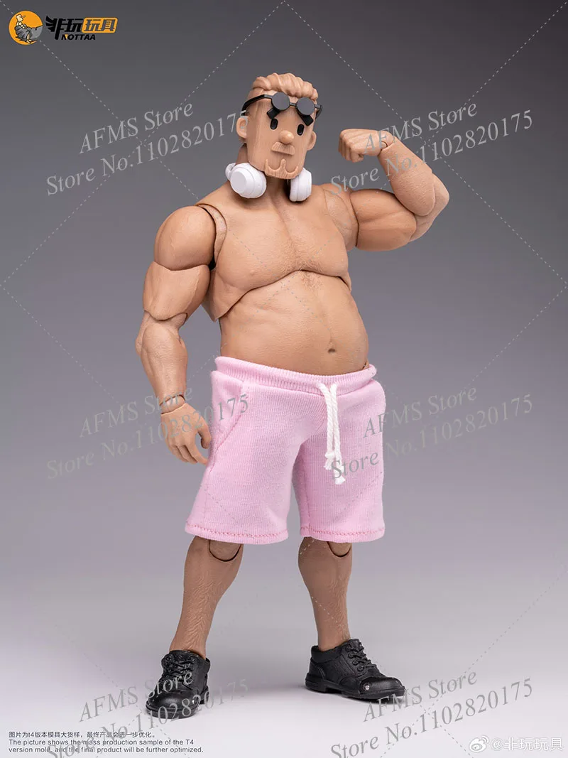 Notaman 1/12 Bilancia Da Collezione Figura Sport Uomo di Mezza Età Fitness Fanatic 17Cm Super Flessibile Comune Action Figure Soldato