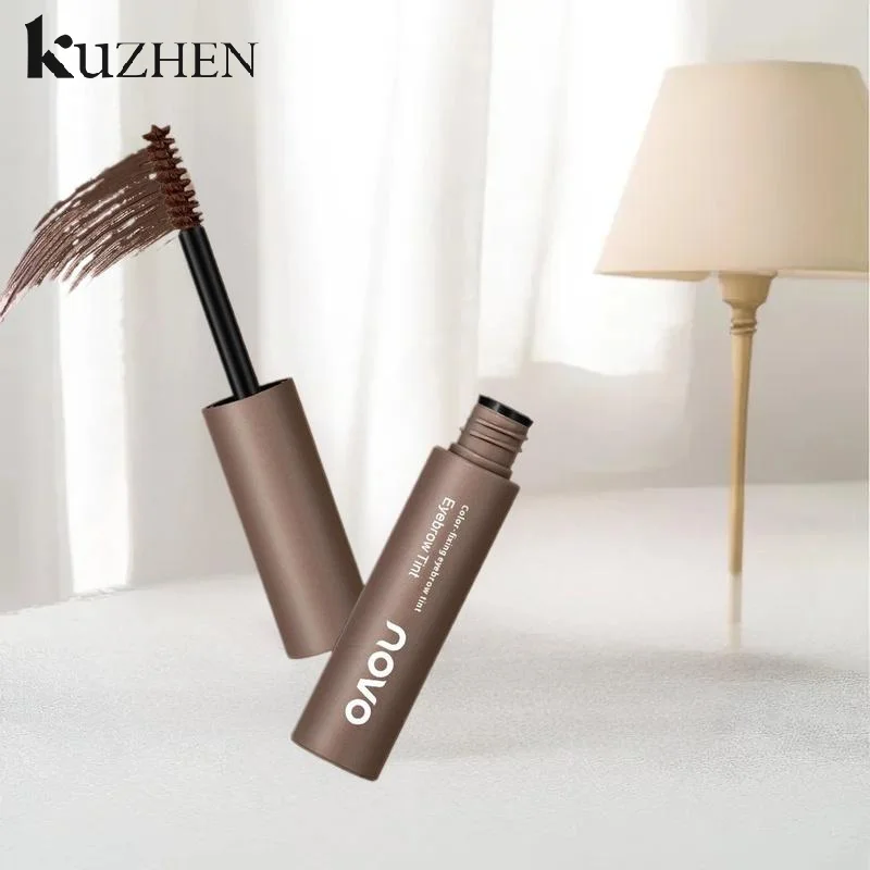 Creme de sobrancelha tingido líquido, de longa duração, à prova d'água, natural, marrom escuro, intensificador de sobrancelha, 4 cores, rímel cosmético