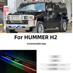 For Hummer H2 2003-2009 2005 2006 2007 2008 Car Door Sill Light Customized Logo LED Welcome Threshold Pedal Lamp Accessories