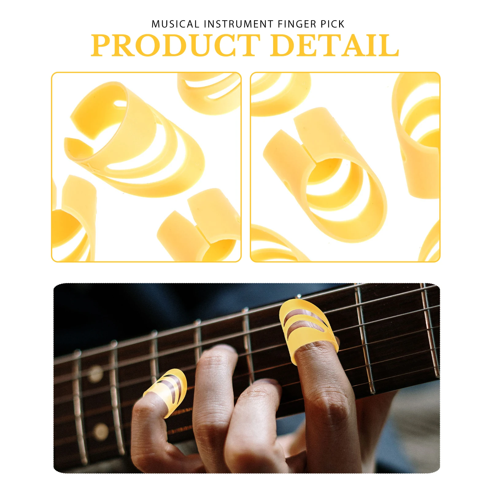 

8 Pcs Guitar Pick Finger Picks Fingers Bass Pluck Abs Protectors for Players Great Deal Mandolin Thumb