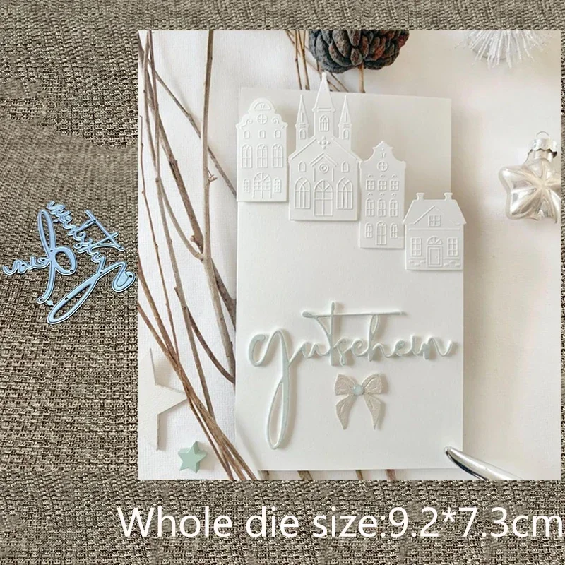 XLDesign Craft Metall-Schablonenform, Schneidform für deutsche Wörter, Dekoration, Scrapbook, Stanzform, Album, Papier, Karten, Basteln, Prägen