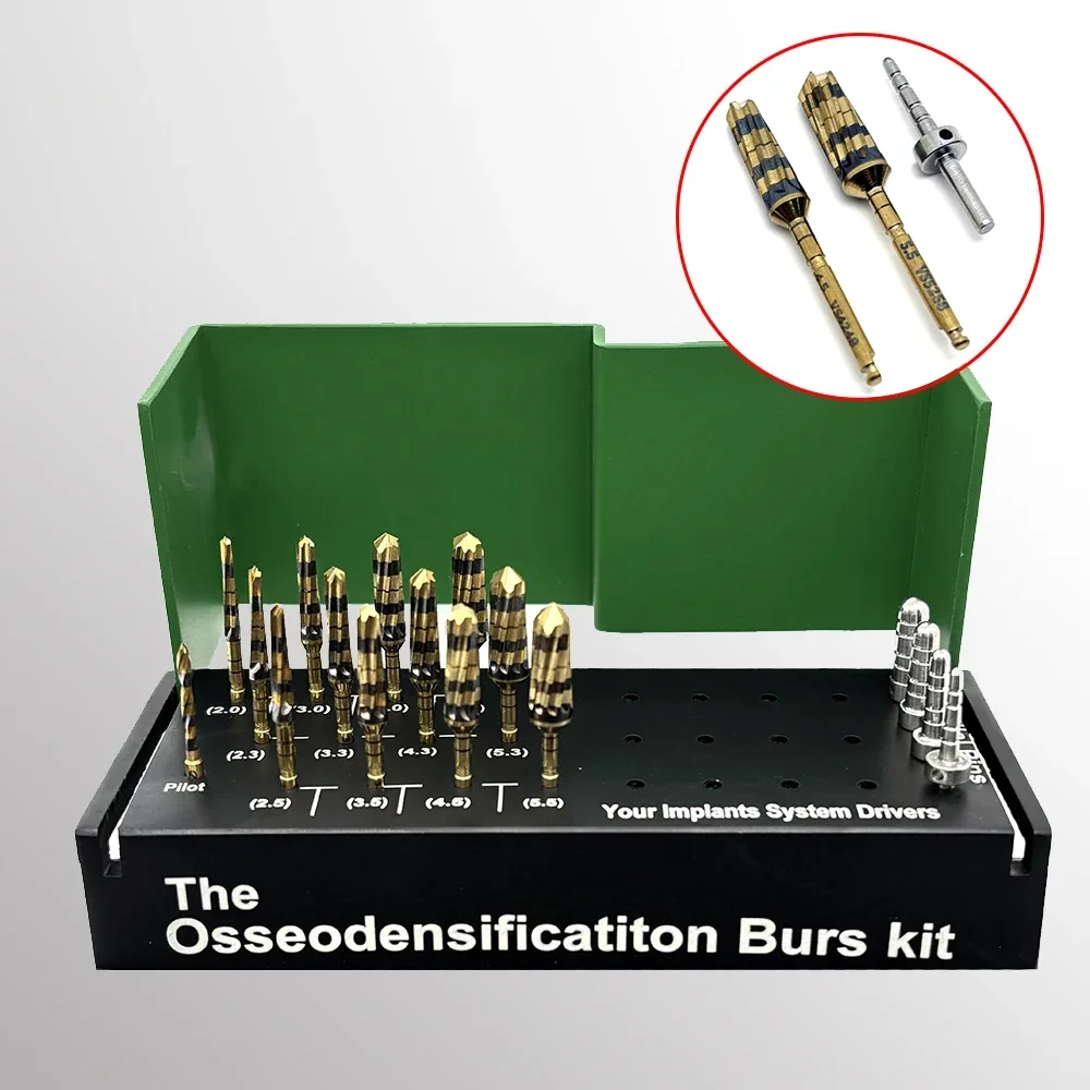 

Dental Surgical Osseodensification Bur Set for Implant Drilling, Maxillary Sinus Lift Alveolotomy - Precision Tools