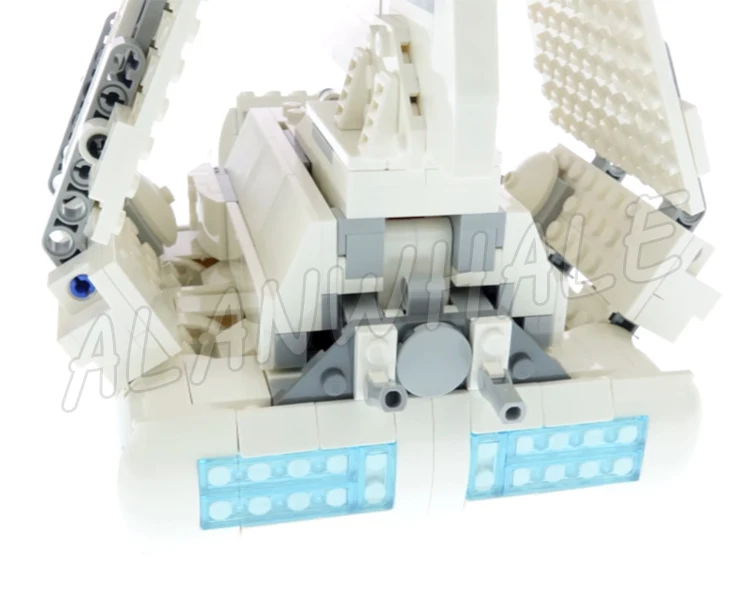 Plano espacial Building Blocks Toy, Navios clássicos brancos, Asas dobráveis, 60072, Compatível com o Modelo, 678pcs