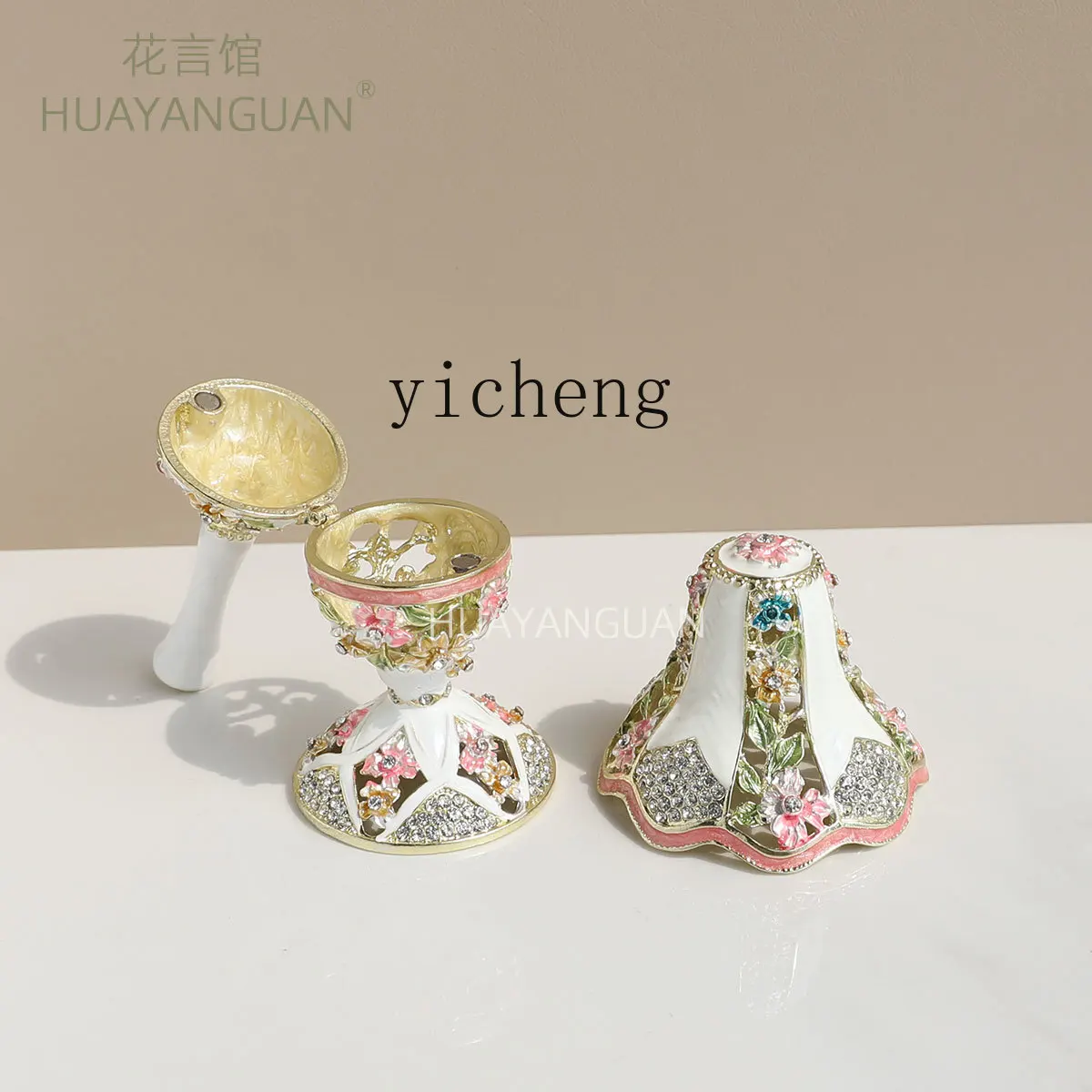 

ZC European enamel color retro style light luxury decorative box alloy jewelry box creative ornament