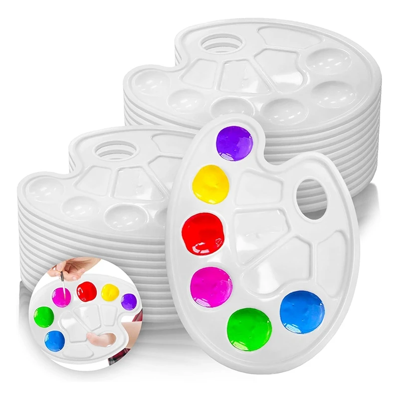 Paint Palette - 24-Pack Paint Palette, Kids Paint Palette Tray For Kids And Adults