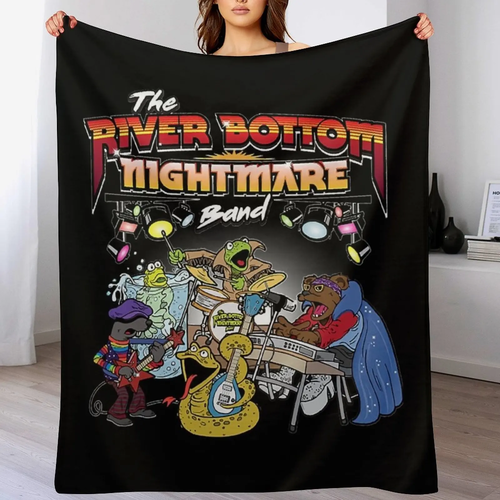 

River Bottom Nightmare Band 5 Throw Blanket Warm Accent Blanket for Living Room Decoration