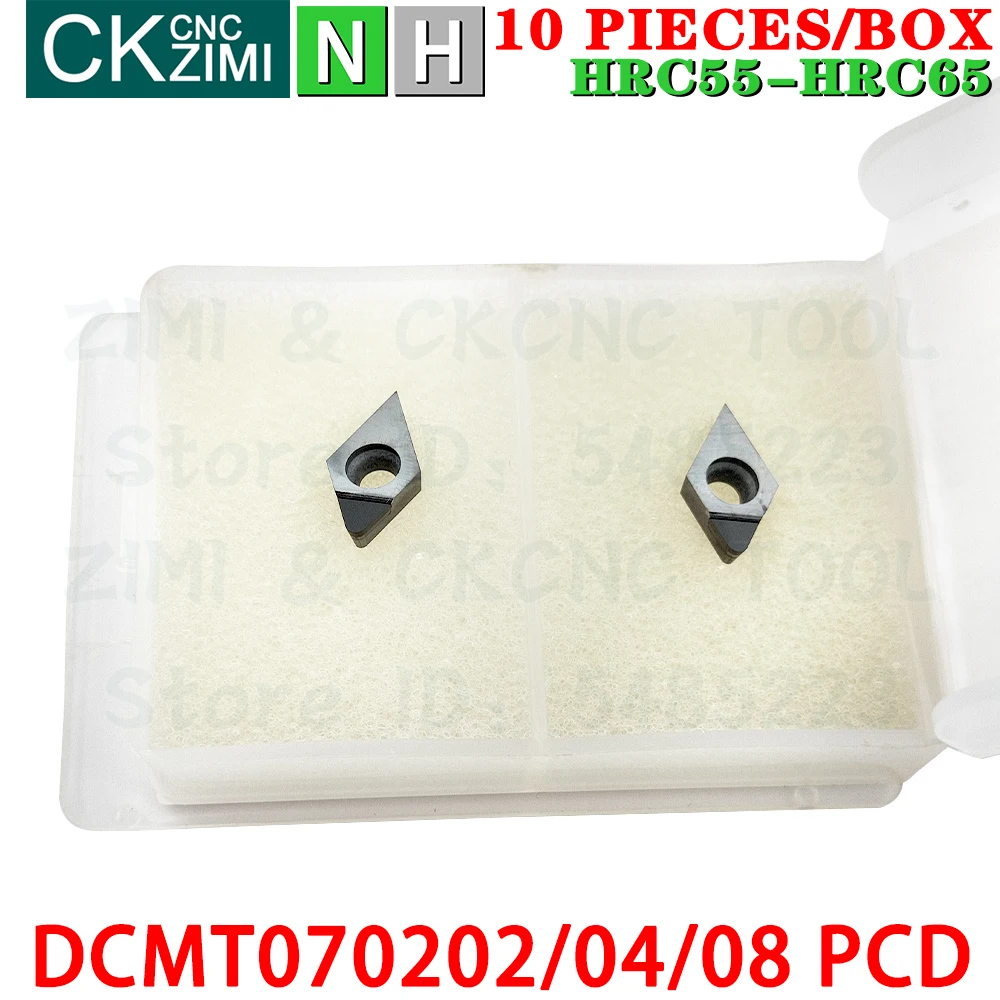 10PCS DCMT070202 PCD DCMT070204 PCD DCMT070208 PCD Inserts Diamond Inserts Turning Inserts Tools DCMT 07 CNC Cutting Lathe Tools