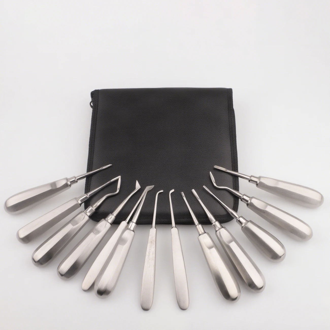 

13Pcs/Set Stainless Steel Dental Curved Root Forceps with Handle Set for Tooth Extraction Dental Surgical Tools with Pouch