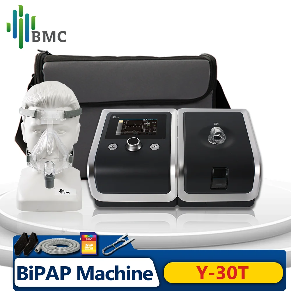 

BMC GII Y-30T BiPAP Anting Snoring Device BiPAP ST Mode Auto Leak Compensation With Full Face Mask Humidifier 1 Year Warranty