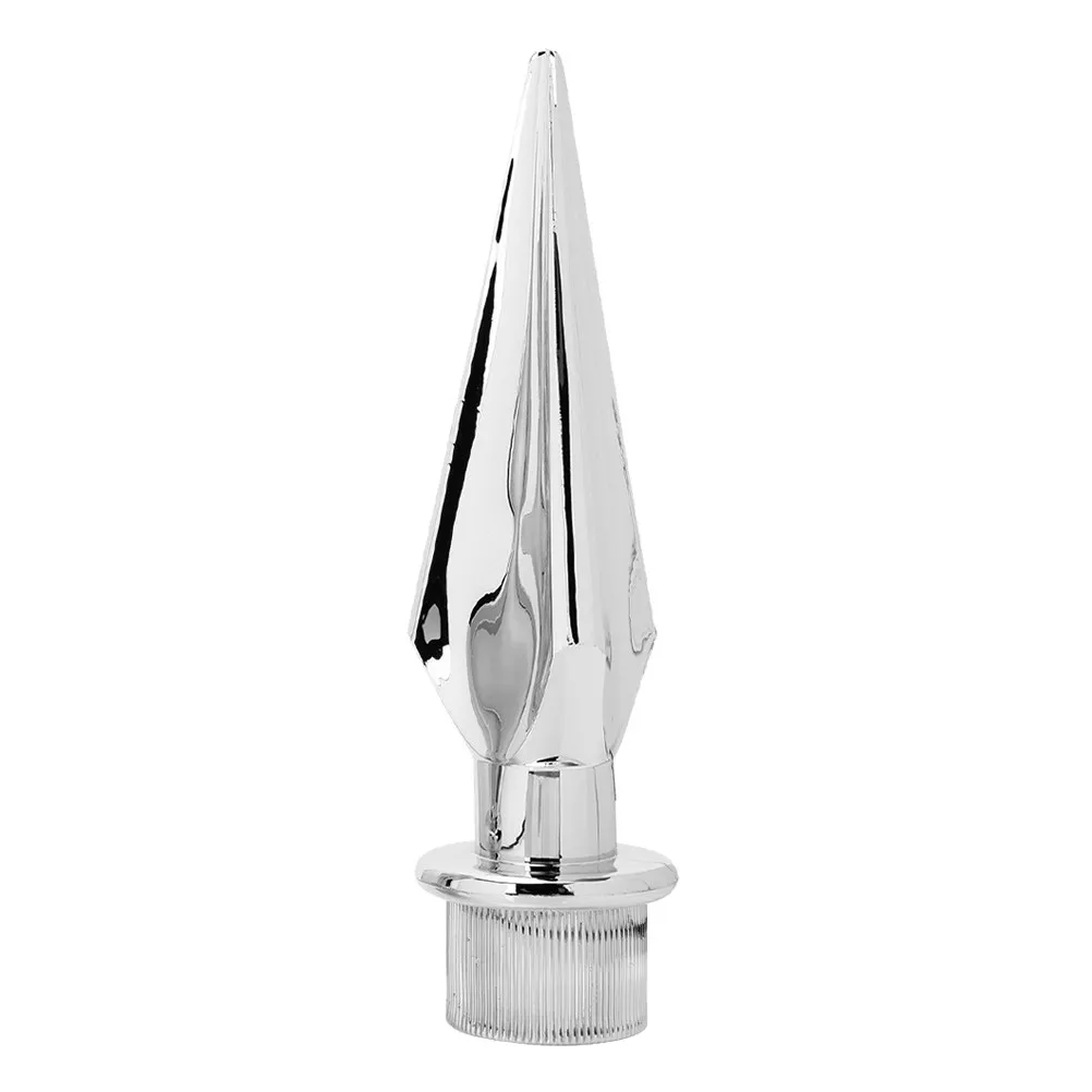 Plastic Flagpole Stand Adjustable Flag Pole Topper Replacement Finial Indoor Conference Room Auditorium Decoration Silver