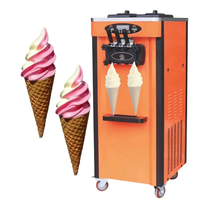 최신 디자인 상업용 아이스크림 기계, 맛있는 소프트 아이스크림 제조기, 식당에 적합