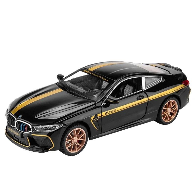 1:24 BMW M8 MH8 800 MANHART Vehicle Alloy Model Car Miniature Collection Diecast Metal Toy  Sound & Light Gift For Boys