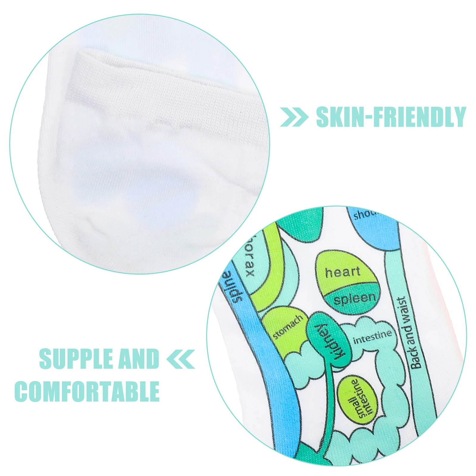 

1 Pair Acupressure Socks For Couples Household Massage Socks With Acupoint Printed Reflexology Charts Breathable Wear-Resistant