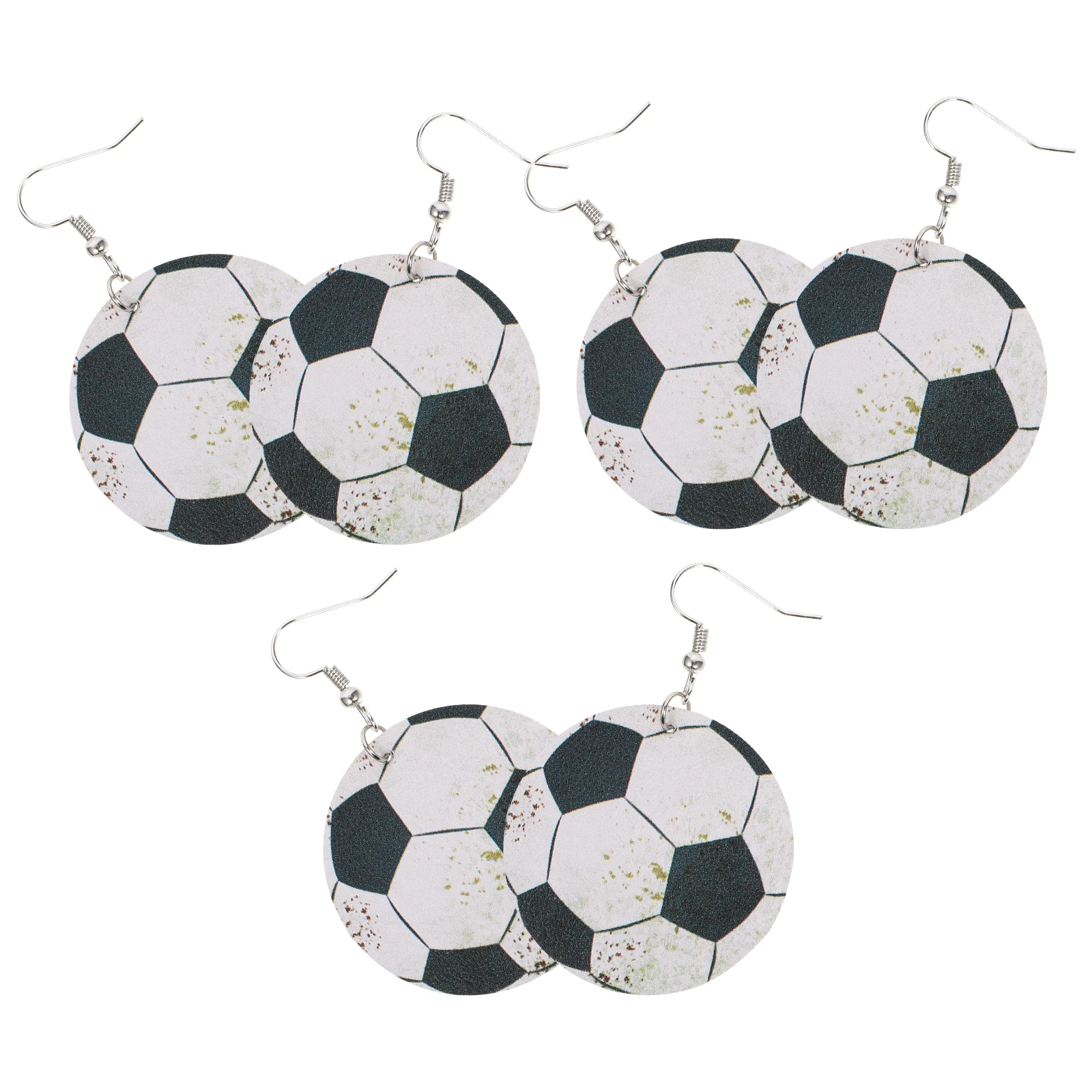 

Football Earrings for Women Dangle Vintage Drop 3 Pairs Style Basketball Gifts Ladies Elegant
