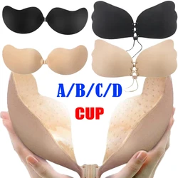 Manga-Invisible Push Up Bra, Sem Costas, Sem Alças, Sem Costura, Fechamento Frontal, Bralette, Roupa Interior, Adesivo, Silicone, Sutiãs Pegajosos, Lingerie