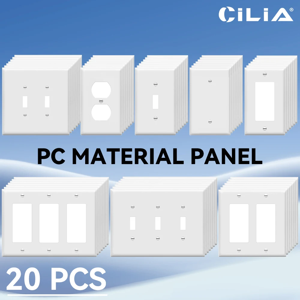 

20 pieces of wall panel light switch, with a variety of styles, white diamond sparkling, wall panel light switch, durable