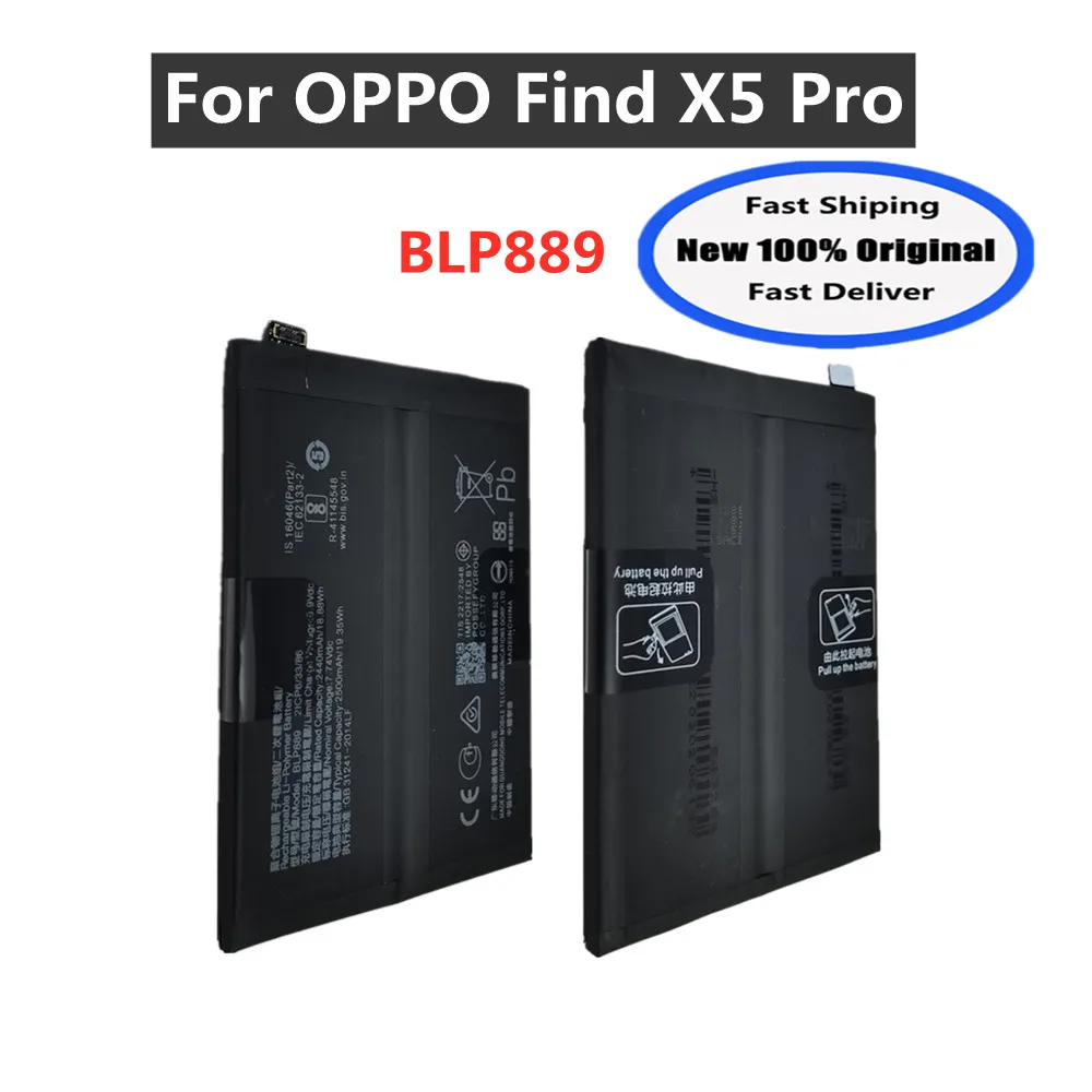 

Оригинальный аккумулятор BLP889 5000 мАч для мобильного телефона OPPO FindX5, аккумулятор для мобильного телефона, быстрая доставка x5pro