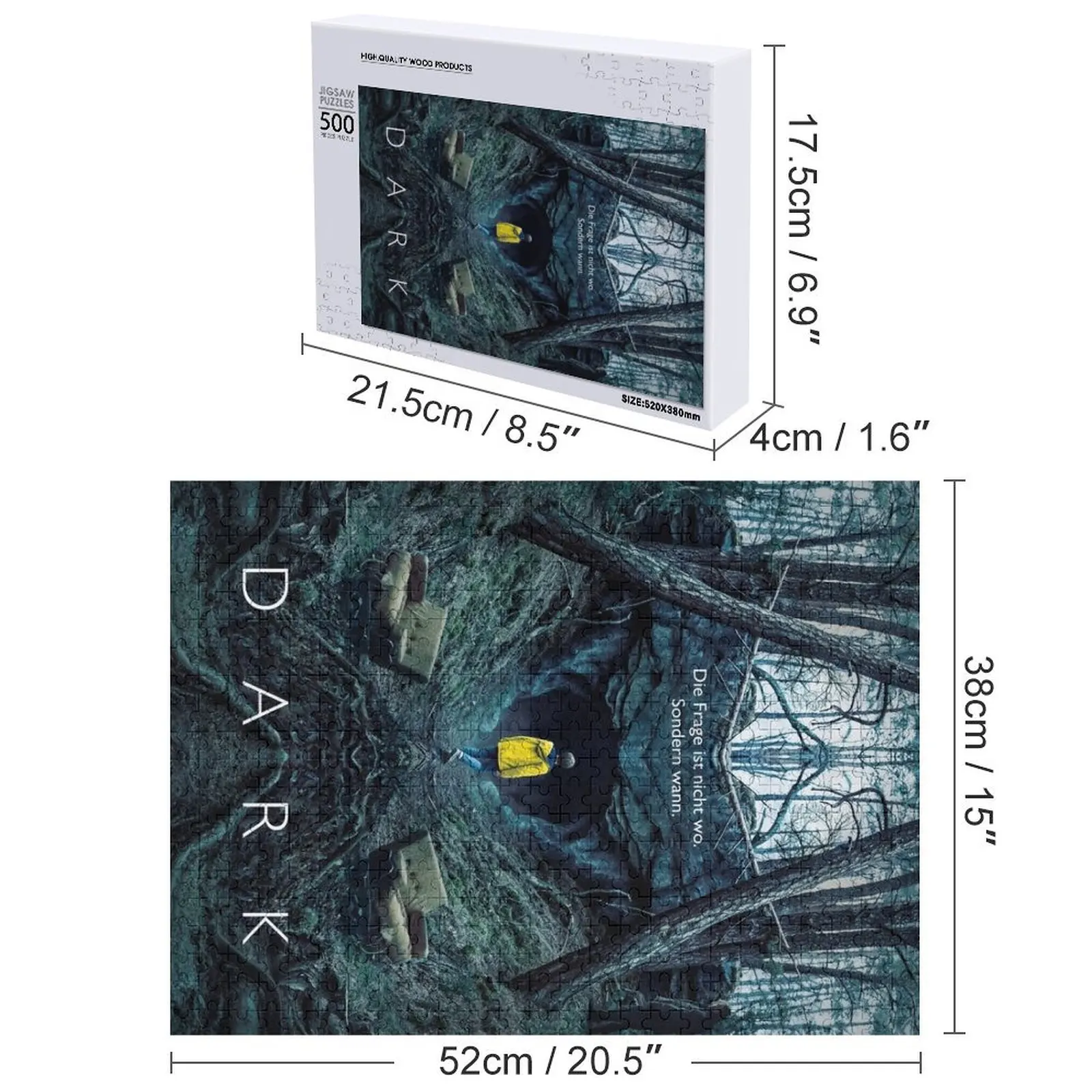 DARK ซีซั่น 1 จิ๊กซอว์ความละเอียดสูงพิเศษ รูปสัตว์ไม้ จิ๊กซอว์ไม้สำหรับผู้ใหญ่