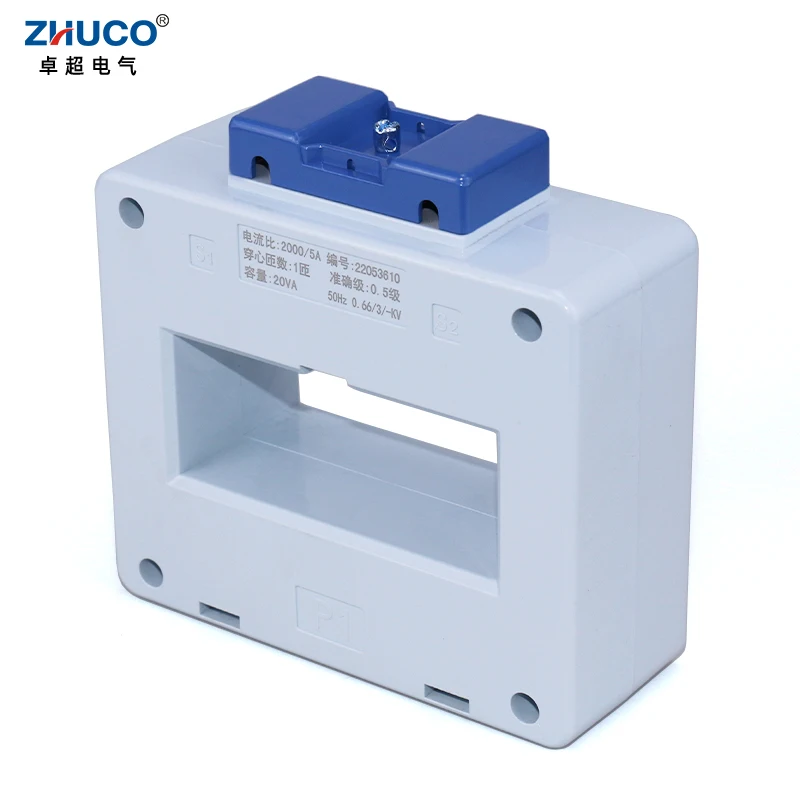 BH(LMK)-0.66-80-CT Current Ratio 2000/5A 82*32.5mm Hole 20VA 660V 50Hz 0.5 Grade Current Transformer Primary 2000A  Secondary 5A