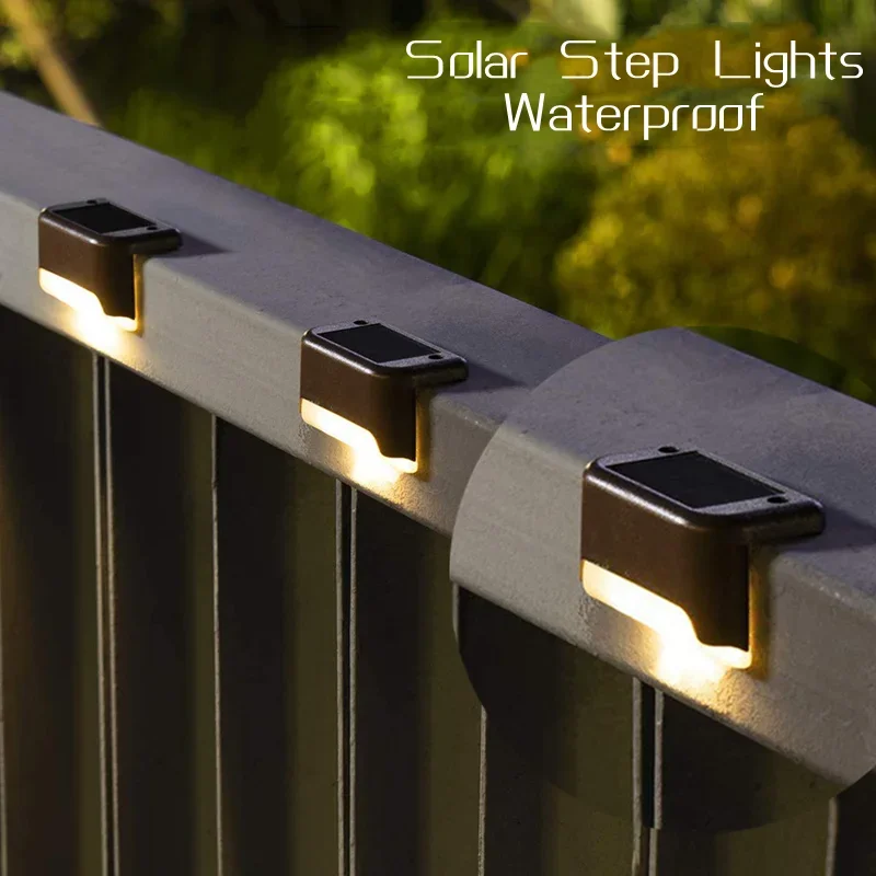 

Solar Deck Lights Step Light Outdoor IP65 Waterproof Led Fence Lamp for Garden Decortations Stairs Railing and Path Lighting