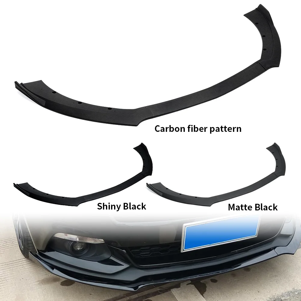 Front Bumper Lip Spoiler Splitters For Ford Mustang 2015 2016 2017 PP Matte Blak Glossy Black Not for Shelby GT350