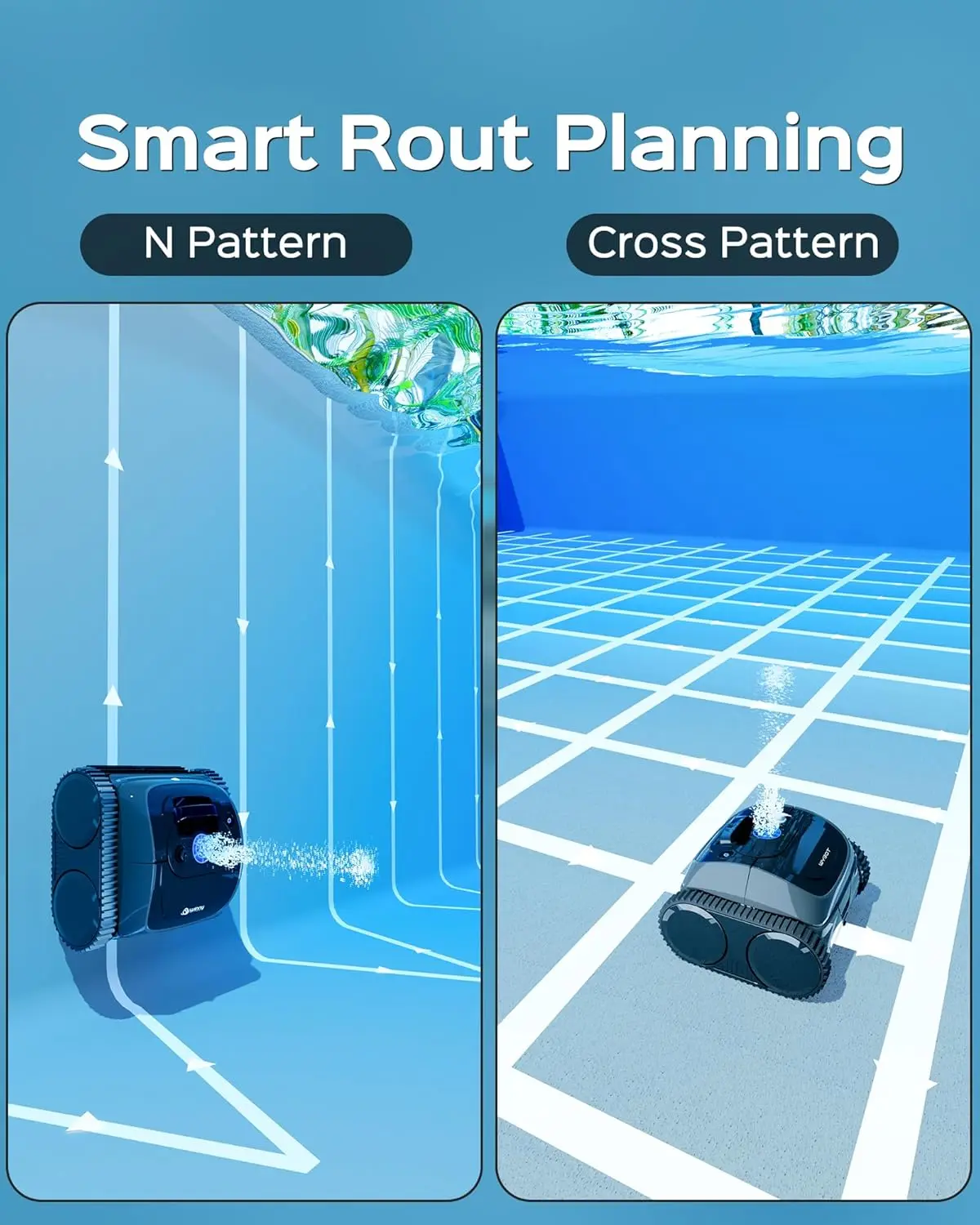 Беспроводной робот-пылесос для бассейна, 140 мин работы, Роботизированный очиститель для бассейна с модернизированным тройным мотором, для скалолазания на стене
