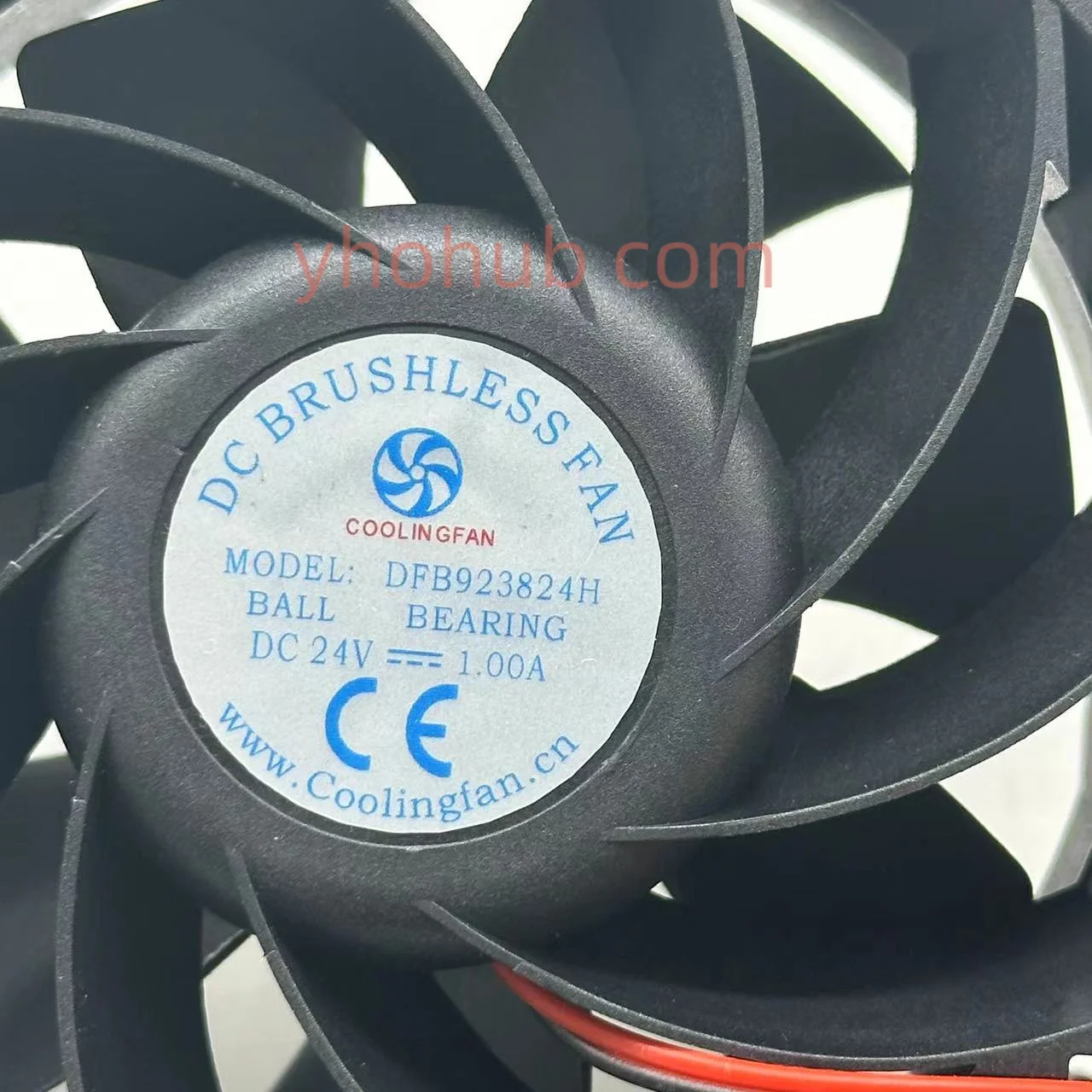 Imagem -03 - Coolingfan Dfb923824h dc 24v 1.00a 92x92x38 mm 2-wire-fio Servidor Ventilador de Refrigeração