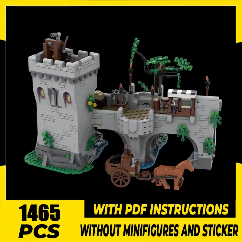 

Moc Building Blocks Modular Castle Center Bridge ​​​​​​​ Article Model Technology Bricks DIY Assembly Medieval Gift Holiday Toy